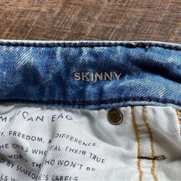 American Eagle Ripped Skinny Jeans AirFlex Distressed Men’s 30 Waist - Picture 5 of 8